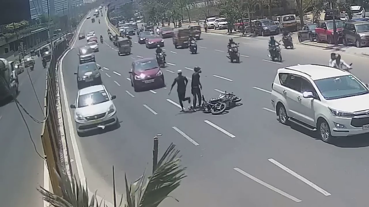 Flyover Motorcycle Crash