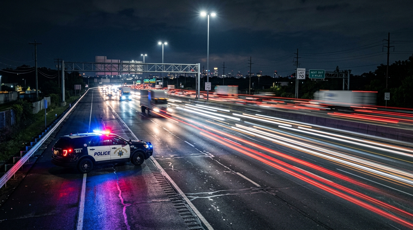 Night Highway Speed Patrol